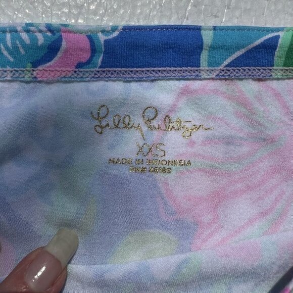 Lilly Pulitzer Sophie Peony For Your Thoughts Dress XXS Pink Blue Floral SPF - Picture 8 of 10
